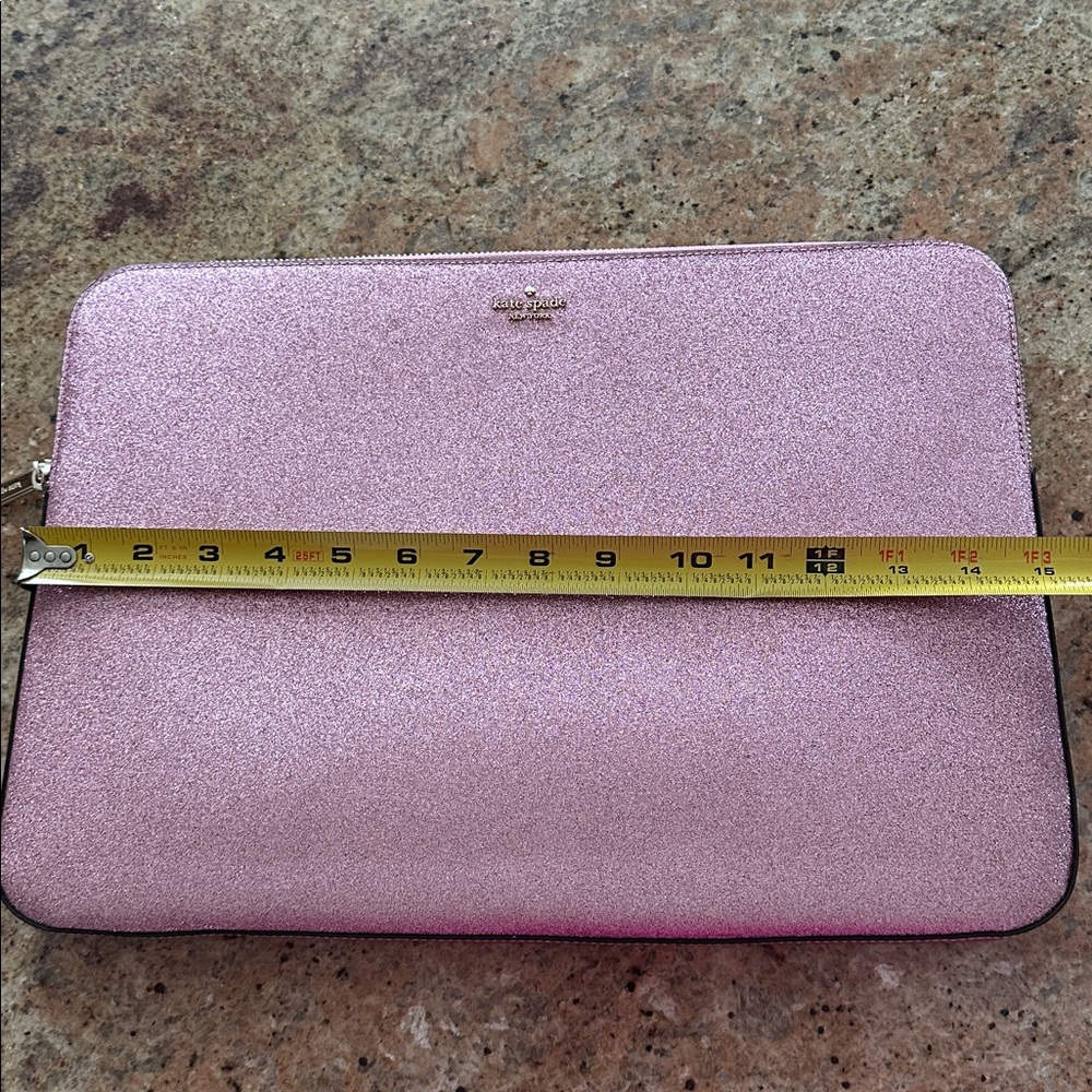 Kate Spade Glittery Pink Laptop 💻 Sleeve - Picture 9 of 11
